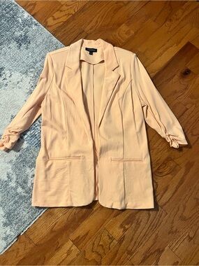 41 Hawthorn Peach Open-Front Blazer Jacket